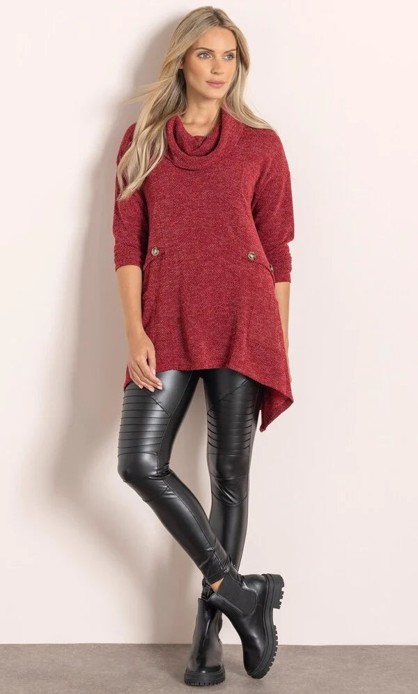 Relaxed Fit Knitted Tunic Top