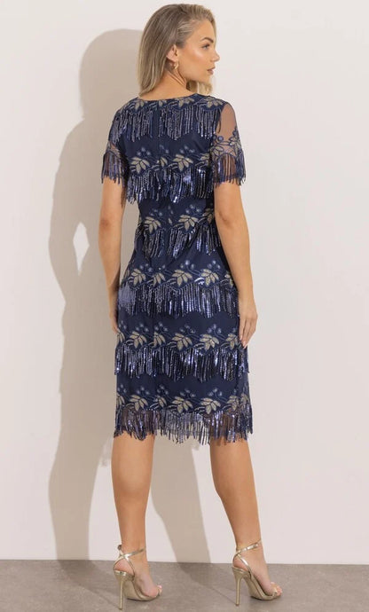 Embellished Fitted Tassel Dress