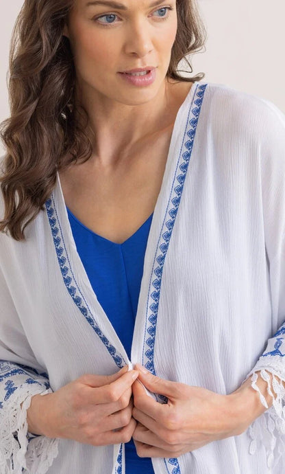 Embroidered Edge To Edge Cover Up