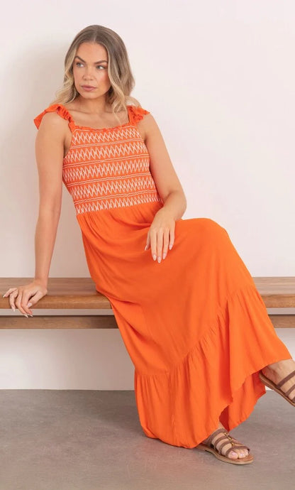 Sleeveless Smocked Maxi Dress