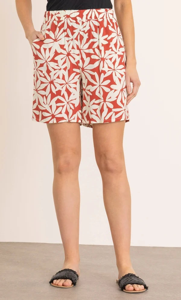Floral Printed Pull On Shorts