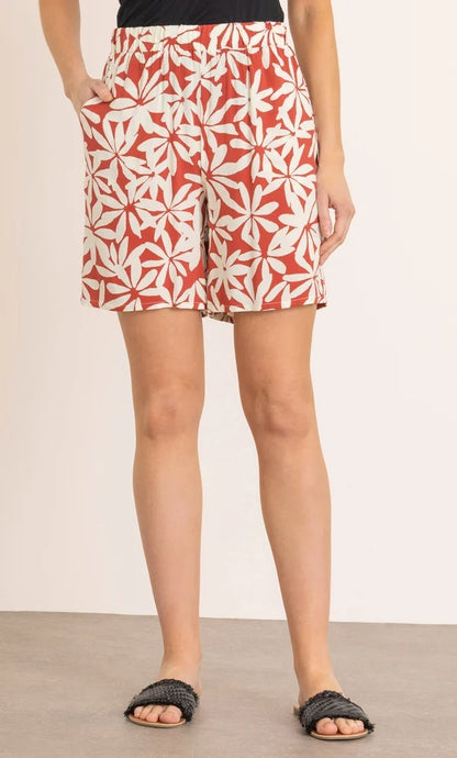 Floral Printed Pull On Shorts