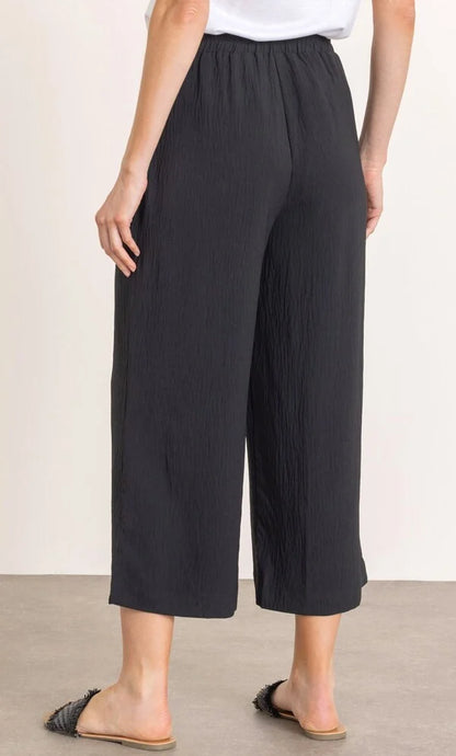 Cropped Wide Leg Pull On Trousers