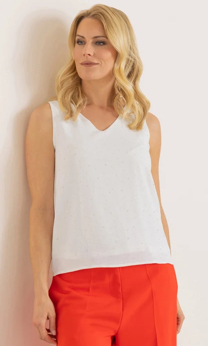 Ombre Sequinned Sleeveless Top