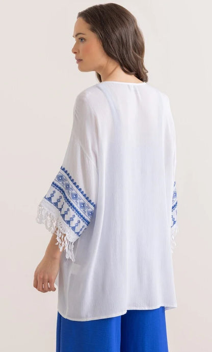 Embroidered Edge To Edge Cover Up