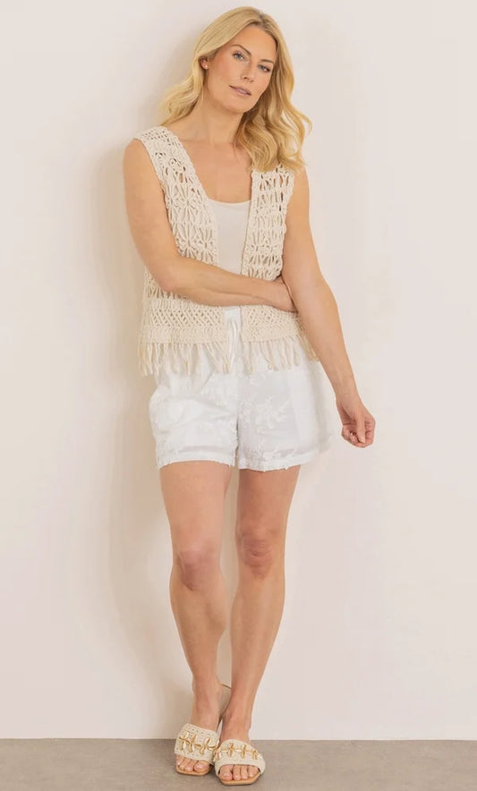 Pull On Cotton Applique Shorts