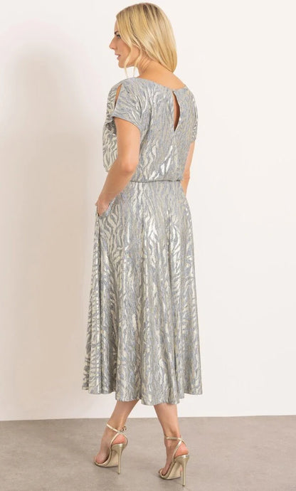 Shimmer Animal Print Midi Dress