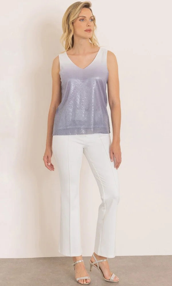 Ombre Sequinned Sleeveless Top