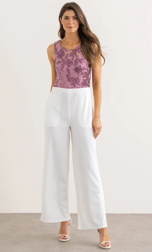 Sequin Top Wide Leg Jumpsuit