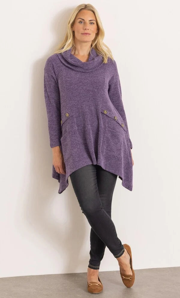 Relaxed Fit Knitted Tunic Top