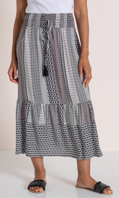 Geometric Printed Midaxi Skirt